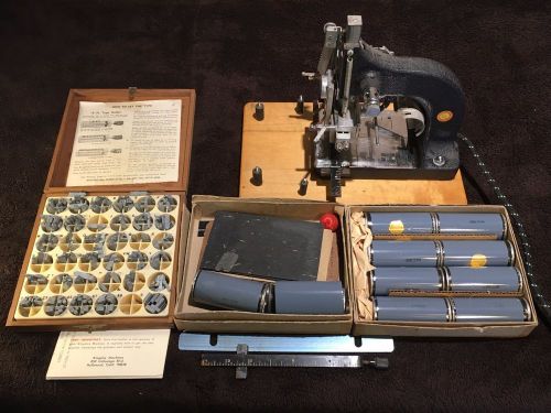 Vintage Kingsley Hot Foil STAMPER STAMPING MACHINE Lead Typeset Print Letters