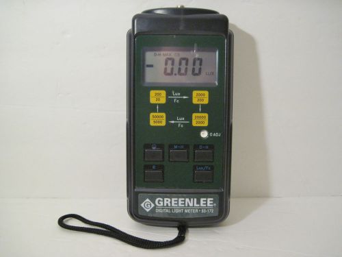 Greenlee Digital Light Meter, Model 93-172 NO LIGHT/PHOTO SENSOR unit ONLY New*
