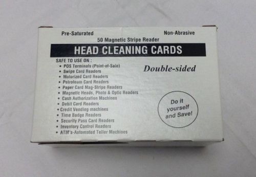 Zebra Head Cleaning Cards (50 pack) 104531-001 NEW!