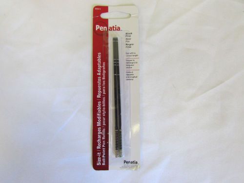 New PENATIA BLACK FINE BALLPOINT PEN REFILL Size-it Ball-Point 8004-5