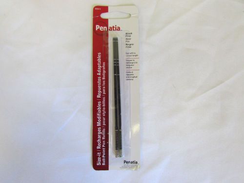 New PENATIA BLACK FINE BALLPOINT PEN REFILL Size-it Ball-Point 8004-5