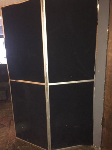 78.5&#034; Folding 8 Panel Trade Show Exhibit Display Booth BLACK GRAY