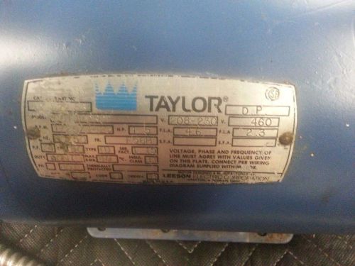1.5HP Taylor Ice Cream Beater Motor Model Part Number 2152233