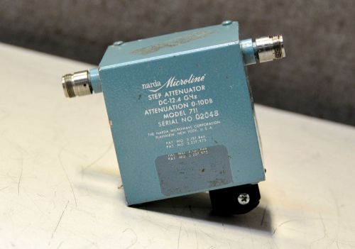 Narda micro-line step attenuator dc-12.4ghz 0-10db model 711 for part&#039;s. for sale