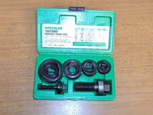 NEW GREENLEE No. 735BB STANDARD KNOCKOUT PUNCH SET 1/2&#034; 3/4&#034; 1&#034; &amp; 1-1/4&#034;