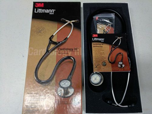 3M Littmann Cardiology III Stethoscope, Black Tube, 27 inch, 3128