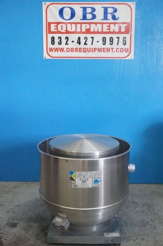 Soler palau restaurant hood exhaust fan 24” x 24” base 24” wheel model txb15rhul for sale