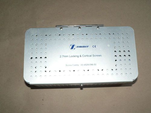 ZIMMER ORTHOPEDIC 2.7 CORTICAL SCREW STERILIZATION CASE VETERINARY 811