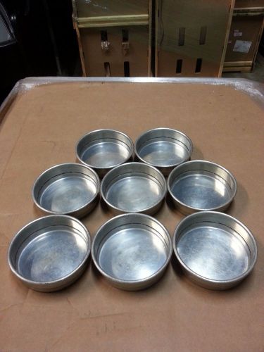 Pizza baking pan - deep dish 7&#034; wide aluminum 2&#034; deep - set of 8, used for sale
