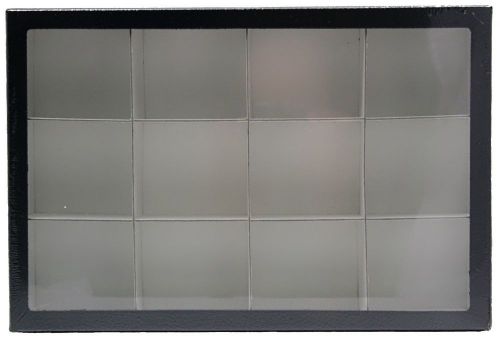 Deluxe Exhibit Case 8 x 12 Inch Collection Box with 12 Compartments