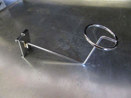 R150 LOT OF 50 SINGLE GRID HAT HOOKS CHROME HAT RACK RETAIL STORE NEW!!!