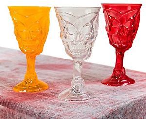 Partay Shenanigans 6 Pack Halloween Skeleton LED Cocktail Glasses