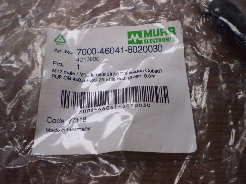 Murr Elektronik 5M Cable M12 Male/Female Straight Shielded Cube67 7000-46041-...