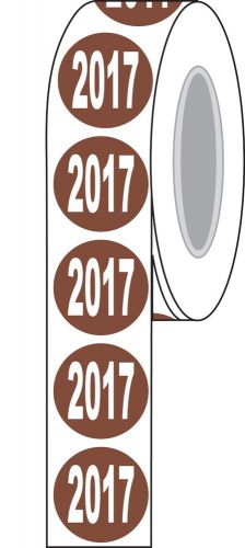 1-1/2&#034; Diameter &#034;2017&#034; Inventory Control Label Compulabel (821550)