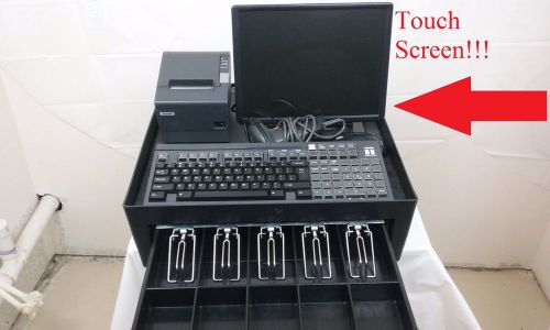 Portable touch screen full cash register point of sale pos with basic software for sale
