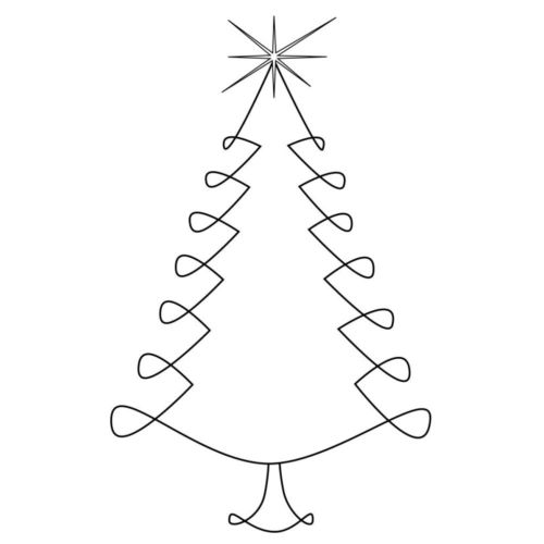 Gourmet rubber stamps cling stamps 3.375&#034;&#034;x6.75&#034;&#034;-christmas tree outline for sale