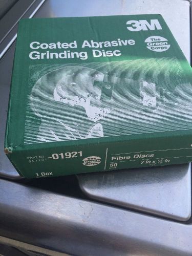 Lot of 20 3m 0511131-01921 sanding discs 7&#034; x 7/8&#034; 50 grit coated grinding disc for sale