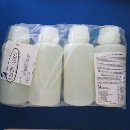 Qty 4 Nalgene HDPE Bottles 1000mL 32 oz #2125-1000