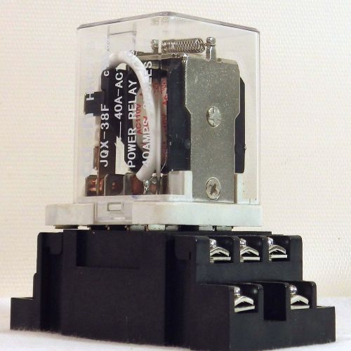 CLION 36V AC 40A 3 Poles Power Relay HHC71B (JQX-38F) with 38F-11A Socket Base