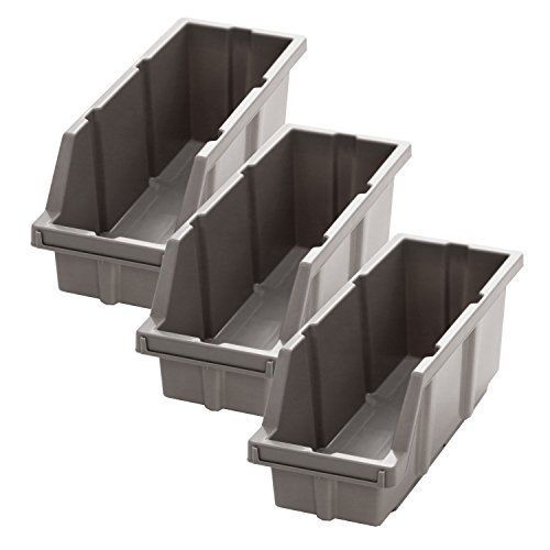 Seville Classics Webk403 Bins For Commercial Bin Rack System 3-Pack New