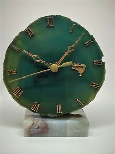 Brazil Mini Watch Desk Clock Brazilian Marble Decor 5&#034; x 4&#034; Brasil