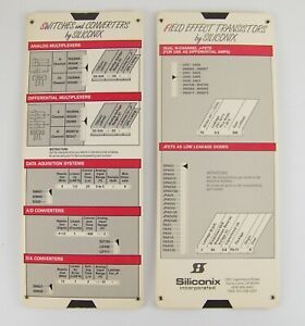 1985 Siliconix Transistors Switches Converters Sliding Reference Cards