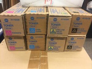 TN319 CMYK Lot of 4 Genuine Konica Minolta TN319 set Toner for Bizhub C360