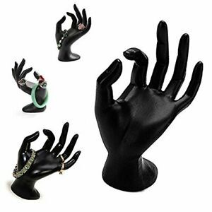 Adorox Black Polyresin Hand Form Jewelry Display Bracelet Ring Necklace Stand Ho