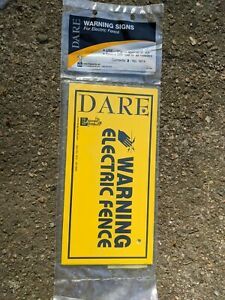 Dare, 15 Pack, Electric Fence Warning Sign English &amp; Spanish
