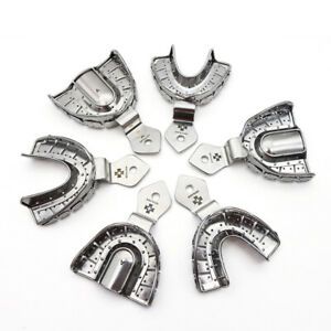 2pcs Dental Impression Detachable Tray Ss Upper Lower Removable Se L/M/S PL
