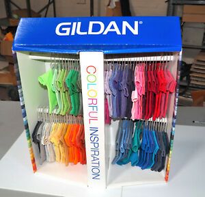 Gildan Colorful Inspiration Clothing Color Sample Rack Display Green Red Pink