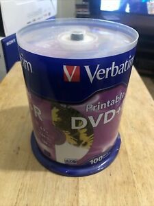 Verbatim Printable DVD+R 4.7 GB 120 min 16X Speed 100 Pack Brand New SEALED