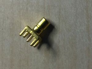 25PCS SMB Jack Connector Solder Attachment PCB Through Hole, Gold Plating