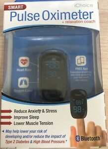 iChoice Smart Pulse Oximeter + Free App For Relaxation Breathing Exercises (O2)