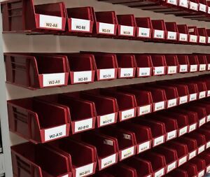 Uline Plastic Stackable Bins - 11 x 5 12 x 5&#034;, Red