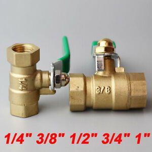 Brass Hand Ball Valves Female Threaded Plumbing Fittings1/4&#034; 3/8&#034; 1/2&#034; 3/4&#034; 1&#034;