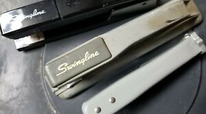 Lot of 3 Vintage Swingline Steel Staplers Made in USA 747 14 27 with Staples