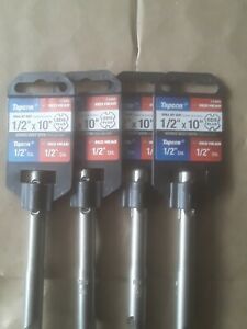 4 Tapcon 1/2 in.x10 in.  SDS Drill Bits, #11495 LOT of 4
