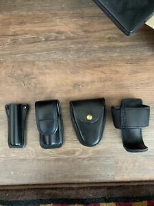 Police /  Security leather gear OC pouch, Handcuff Case, Radio Holder Leather +