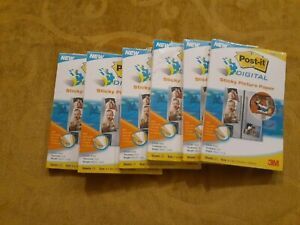3M POST-IT PICTURE PAPER 6 PACKS OF 25 MATTE SHEETS (TOTAL 150) INKJET 4X6 Inch