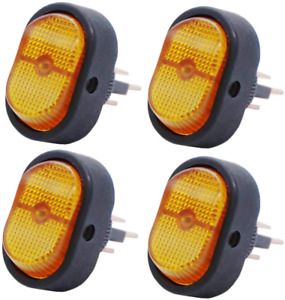 Twidec/4Pcs Rocker Toggle Switch 12V 30A SPST 3 Pin On-Off Push Button for Car w