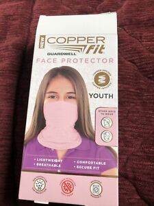COPPER FIT Guardwell Face Protector Pink/Youth Size, Copper Infused