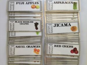 300 produce signs, supermarket produce signage, 2 track sign 2 1/4&#034; x 7&#034; #11-300