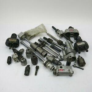 Pneumatic Twin Spindle Drill Parts Lot Desoutter Heads, Shafts + More Assembly