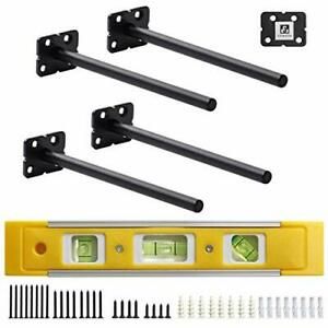 SOMADA 8 Inch Floating Shelf Brackets 4 Pack Invisible Heavy Duty Shelf Suppo...