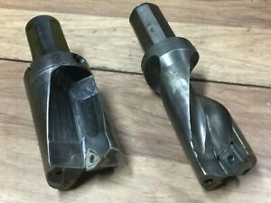 PAIR OF INDEXABLE COOLANT DRILLS SBM 2 1/2 &amp; 2 &#034; W/ 1 1/2 &#034; SHANK