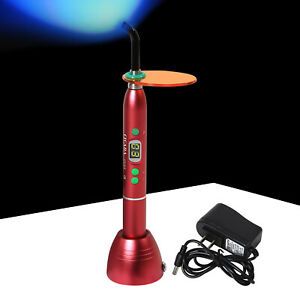 Dental Orthodontic Wireless LED Curing Light Lamp 1800mw/c Cordless D2 Red Hv