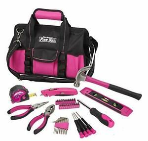The Original Pink Box PB40TBK 40 Piece Tool Set and Bag Pink