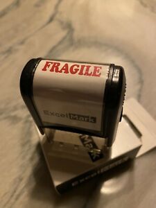 FRAGILE Self Inking Rubber Stamp with Red Ink