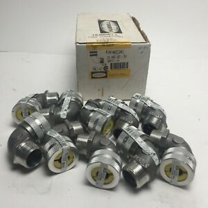 New Open Box of 10  Hubbell NHC1041 Connector Diameter Range .625&#034;-.750&#034; 90°